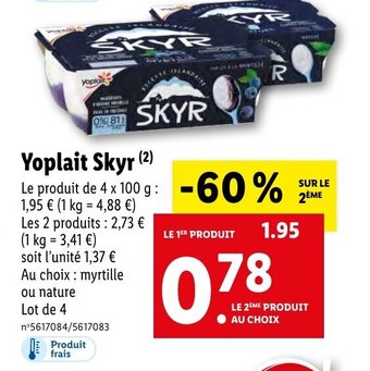 Lidl Yoplait Skyr offre