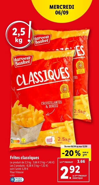 Lidl Frites classiques offre