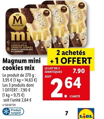 Lidl Magnum mini cookies mix offre