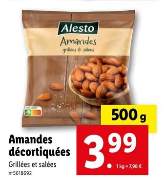 Lidl Amandes décortiquées offre