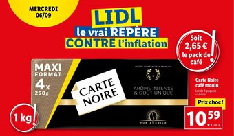 Lidl Carte Noire café moulu offre