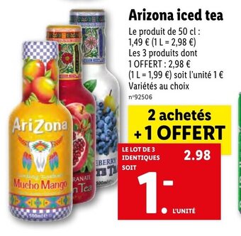 Arizona iced tea 50 cl