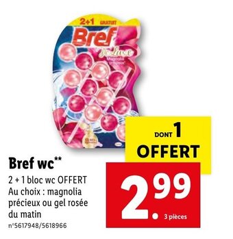 Lidl Bref wc** offre