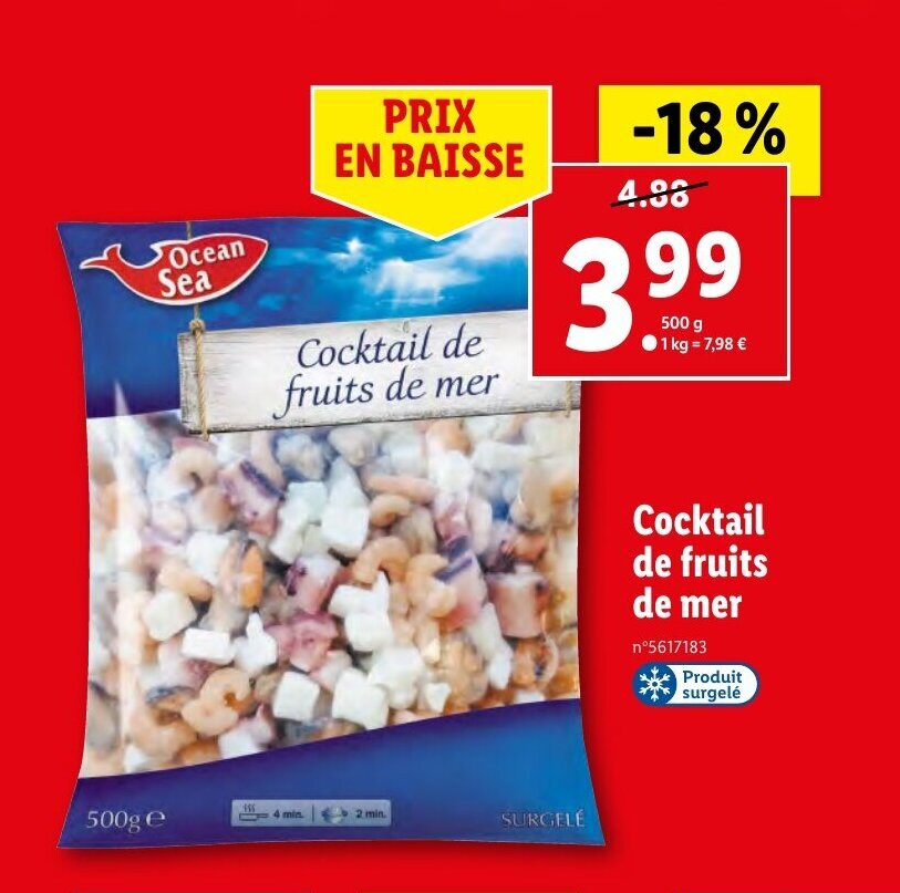 Promo Cocktail de fruits de mer chez Lidl