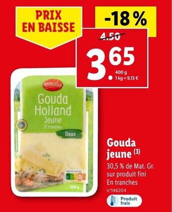 Lidl Gouda jeune offre