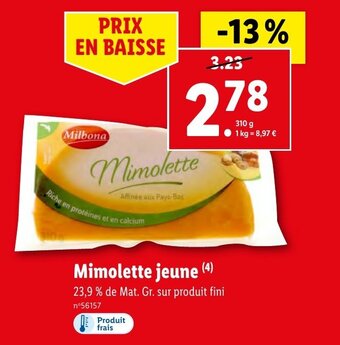 Lidl Mimolette jeune offre