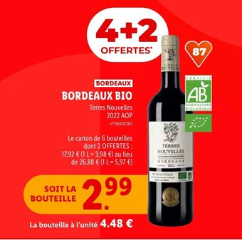 Lidl BORDEAUX BIO offre