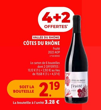 Lidl CÔTES DU RHÔNE offre