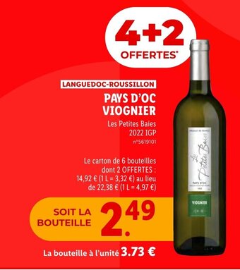 Lidl PAYS D'OC VIOGNIER offre