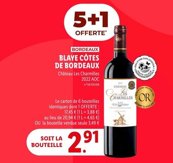 Lidl BLAYE CÔTES DE BORDEAUX offre