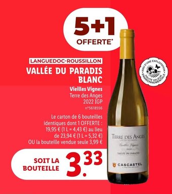 Lidl VALLÉE DU PARADIS BLANC offre