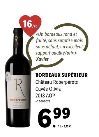 Lidl BORDEAUX SUPÉRIEUR offre