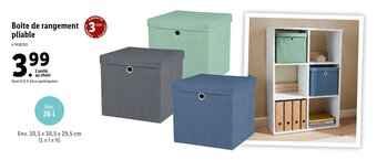 Lidl Boîte de rangement pliable offre