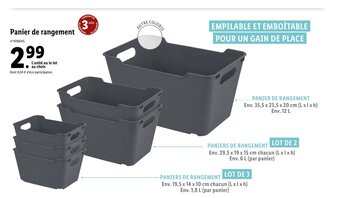 Lidl Panier de rangement offre