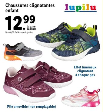 Lidl Chaussures clignotantes enfant offre