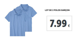 Lidl LOT DE 2 POLOS GARÇON offre