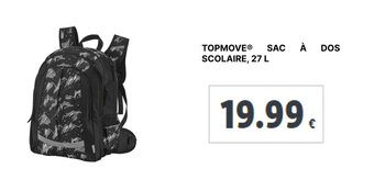 Lidl TOPMOVE SAC À SCOLAIRE 27 L offre
