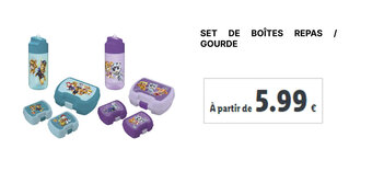 Lidl SET DE BOÎTES REPAS / GOURDE offre