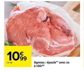 Carrefour Agneau épaule avec os à rôtir offre