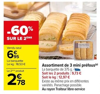 Carrefour Assortiment de 3 mini préfous offre