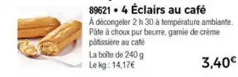 Thiriet 4 Éclairs Au Café offre