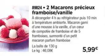 Thiriet 2 Macarons Précieux Framboise/Vanille offre