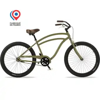 Decathlon Vélo beach cruiser monovitesse - design kaki pneus balloon offre