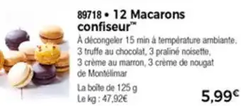 Thiriet 12 Macarons Confiseur offre