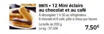 Thiriet 12 Mini éclairs Au Chocolat Et Au Café offre