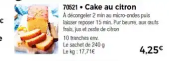 Thiriet Cake Au Citron offre
