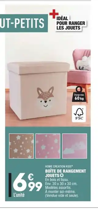 ALDI Boite De Rangement Jouets offre
