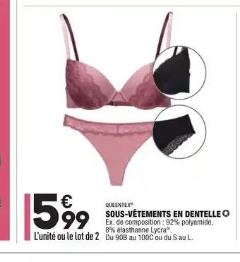 ALDI Sous-Vétements En Dentelle offre