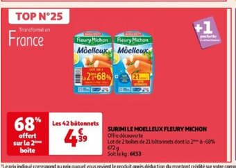 Auchan SURIMI LE MOELLEUX FLEURY MICHON offre