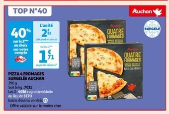 Auchan PIZZA 4 FROMAGES SURGELÉE AUCHAN offre