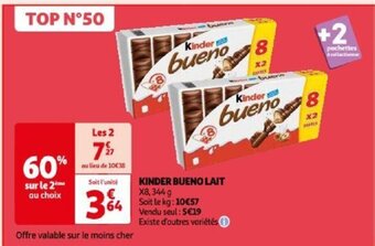 Auchan KINDER BUENO LAIT offre