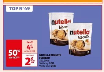 Auchan NUTELLA BISCUITS FERRERO offre