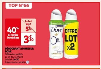 Auchan DÉODORANT ATOMISEUR Dove offre
