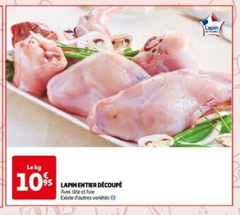 Auchan LAPIN ENTIER DÉCOUPÉ offre