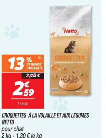 Netto CROQUETTES À LA VOLAILLE ET AUX LÉGUMES offre