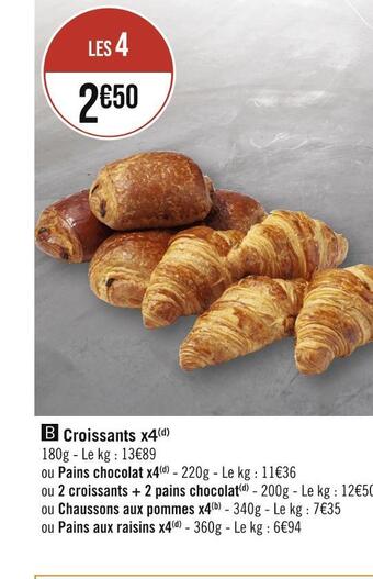 Casino Supermarchés Croissants x4 offre