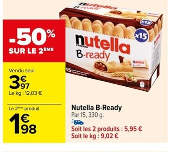 Carrefour Nutella B-Ready offre