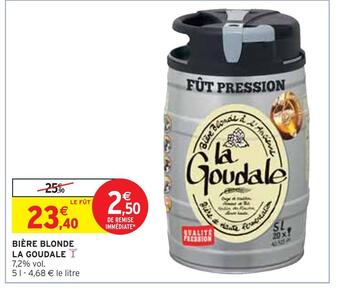 Intermarché La goudale bière blonde offre
