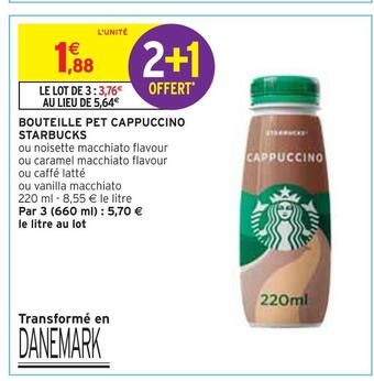 Intermarché Starbucks bouteille pet cappuccino offre