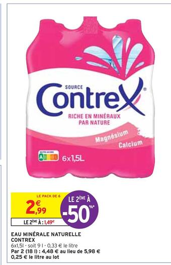 Intermarché Contrex eau minérale naturelle offre