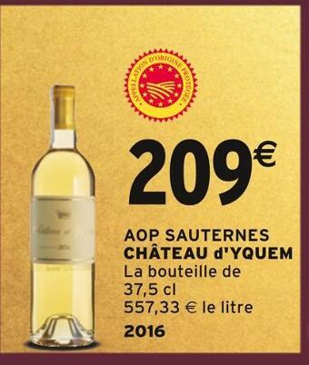 Château d'yquem aop sauternes