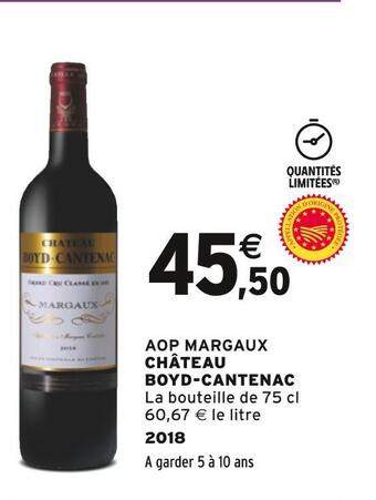 Intermarché Château boyd-cantenac aop margaux offre