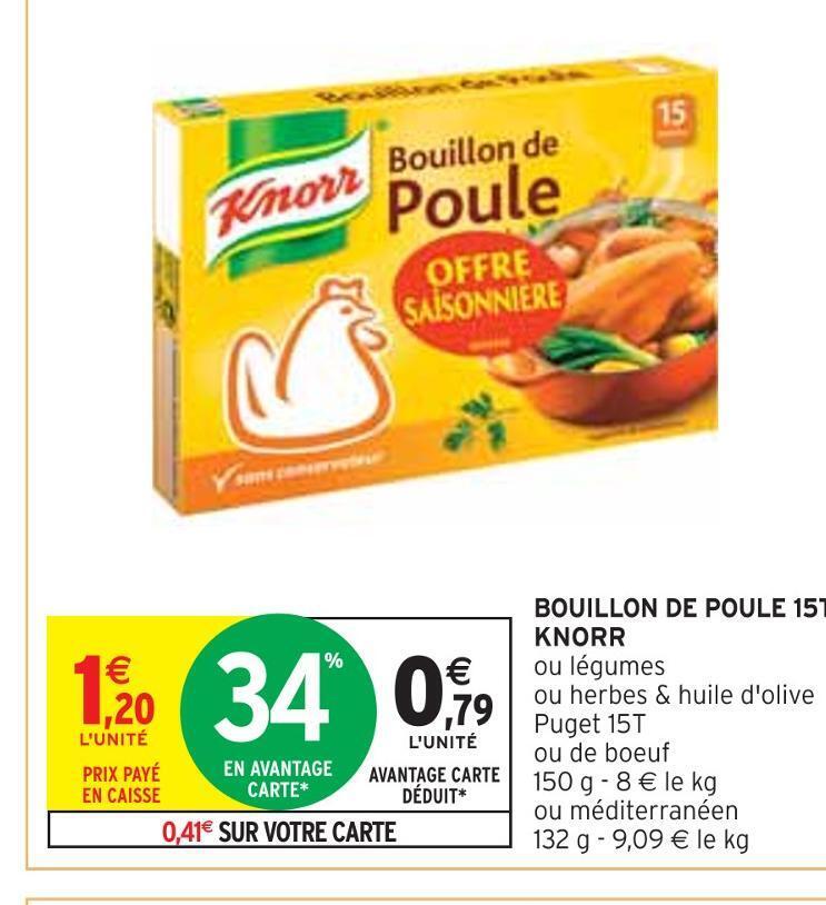 Promo Knorr bouillon de poule 15t chez Intermarché