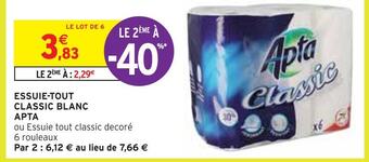 Intermarché Apta essuie-tout classic blanc offre
