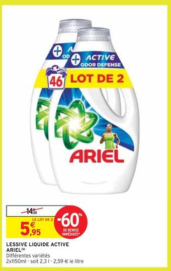 Intermarché Ariel lessive liquide active (b) offre