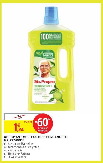 Intermarché Mr propre nettoyant multi-usages bergamotte(b) offre